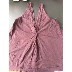 Madewell Women's XS Tank Top Sleeveless Shirt Merlot Color Flared Bottom V Neck